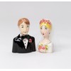 Ceramic Bride and Groom Salt and Pepper Shakers Set 2