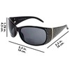 Global Vision Galaxy Womens Bifocal Fashion Motorcycle Sunglasses Chrome Rhinestone