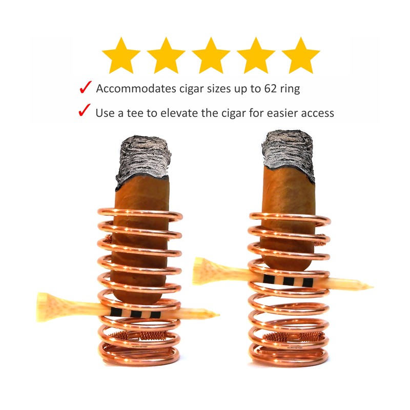 Golf Cart Cigar Holder Accessory, ,Handmade, Solid Copper, Magnetic. Adds