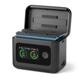 KTRSUJY Battery Charger, Designed for Rapid Charging of Insta360 X5 Batteries. Features 27W Smart Dual Fast Charging with an LCD Display Showing Real-time Battery Status (SOC). (Battery not Included)