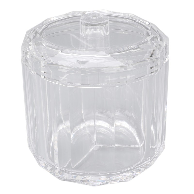 Cotton Swab Holder with Lid Clear Dust Proof Waterproof 3