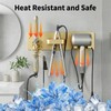 Hair Dryer Holder Hair Tool Organizer Metal Wall Mount (Gold)