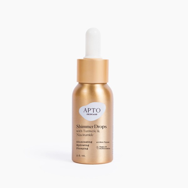 APTO Skincare Shimmer Drops with Turmeric & Niacinamide, Glow Serum,