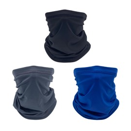 3 Pack Neck Gaiter Breathable Face Mask -Hiking Bandana,Neck Scarf & Balaclava, Multi-Purpose Sun Protection