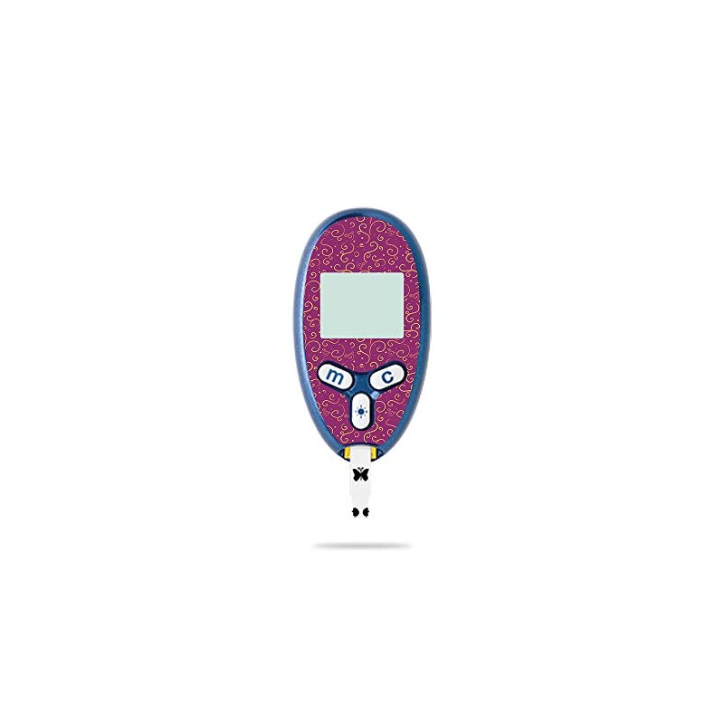 MightySkins Skin Compatible with Abbott Freestyle Lite - Magenta Swirls