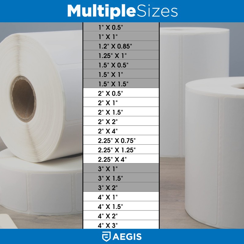 Aegis Adhesives - 2” X 1” Direct Thermal Labels for