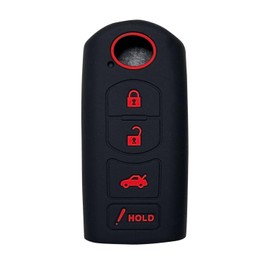 Key Fob Cover for Mazda CX5: 4 Buttons Key Fob Case Fit for Mazda 6 MX-5 Miata 3 CX-9 CX-5 2009 2010 2011 2012 2013 2014 2015 2016 2017 2018 2019 2020丨Remote Protector WAZSKE13D01 WAZSKE13D02 (Black)