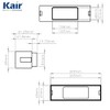 Kair Ducting Adaptor Reducer 204mm x 60mm to 110mm x