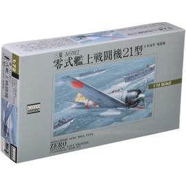 Micro Ace 1/72 Battlers Series Japanese Navy Fighter Airplane Mitsubishi A6M2 Zero Ship Fighter Model 21 Plastic Model No. 5