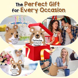 AICase Inspirational Crochet Positive Dog Animals, Emotional Support Nuggets Dog Mom Gifts for Women Men Dad Corgi Lovers Best Friends Birthday Christmas Easter Funny Small Unique Cute Themed Decor