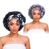Pack of 2 Hair Care Caps for Women, Satin Sleep