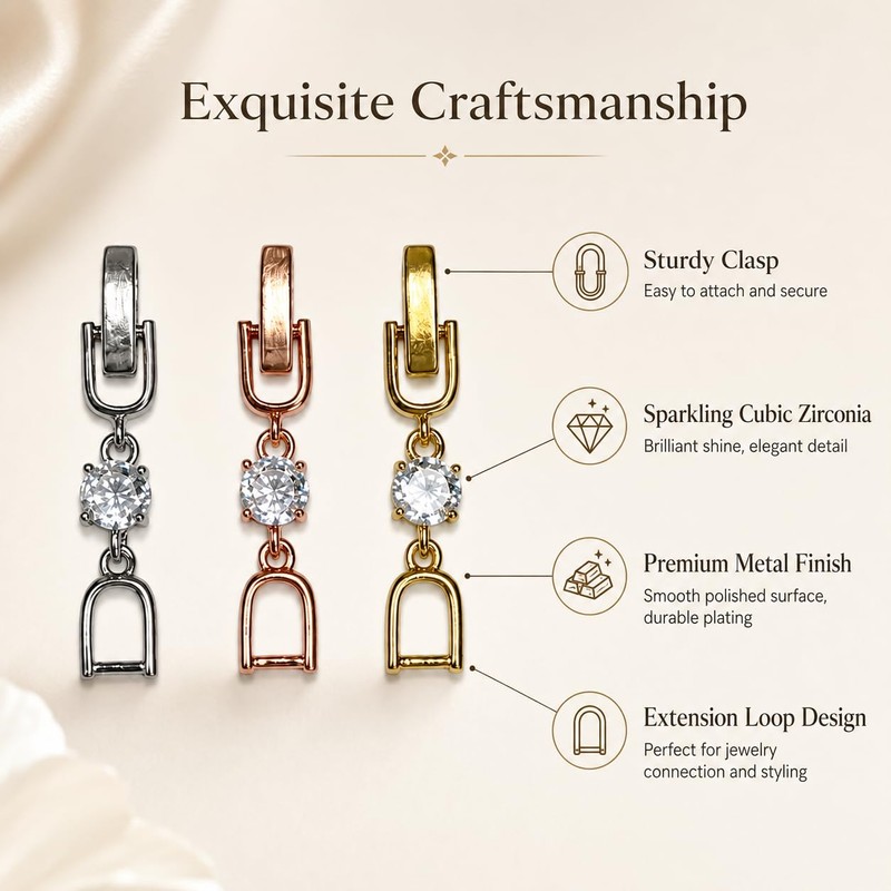Bracelet Extender Clasp, 2 PCS Jewelry Extension Set for Bracelet,