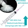 Sirulken 100 Pack 3ml 18Ga Lab Syringe Tools with Measurement,