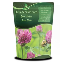 Outsidepride Perennial Red Clover Seeds - 5 lbs. Self-Seeding, Nitrocoated, Inoculated Clover Seeds for Lawn, Yard, Forage, Pasture, Hay, Nitrogen Fixation, Soil Improvement & Crop Rotation Programs