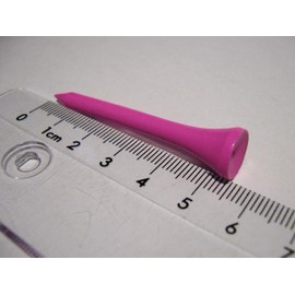 Golf Tees in Eco Box - 54 mm (Pack of 150) / 70 mm (135 Pieces) - Hardwood or Bamboo - Various Colours (54 mm (Wood) Pink