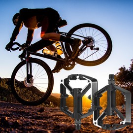 FGXY Mountainbike-Pedale, Leichte und Breite Flache Plattformpedale, Aluminium Platform Pedale, Ultraleicht Antirutsch Fahrrad Pedale, Rennrad-Pedale, Anti-Rutsch für Mountainbike, Rennrad, Stadtrad
