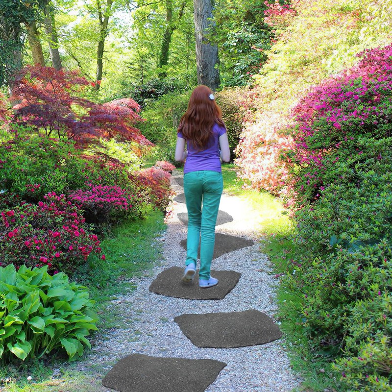 Sekcen 3 Pack Rubber Stepping Stones Outdoor Garden Rubber Pavers