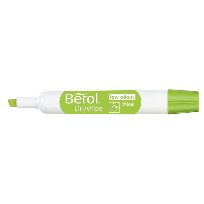 Berol Dry Wipe Whiteboard Marker Pens Chisel Tip Assorted Colours
