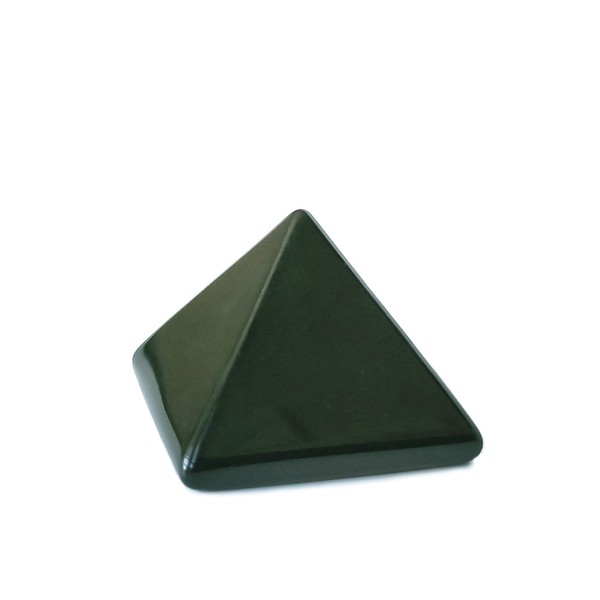 Natural Black Obsidian Pyramid Chakra Healing Crystal Stone, 1.5 inch