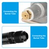 Griddle Burner Valve with Igniter Port and Gas Pipe for