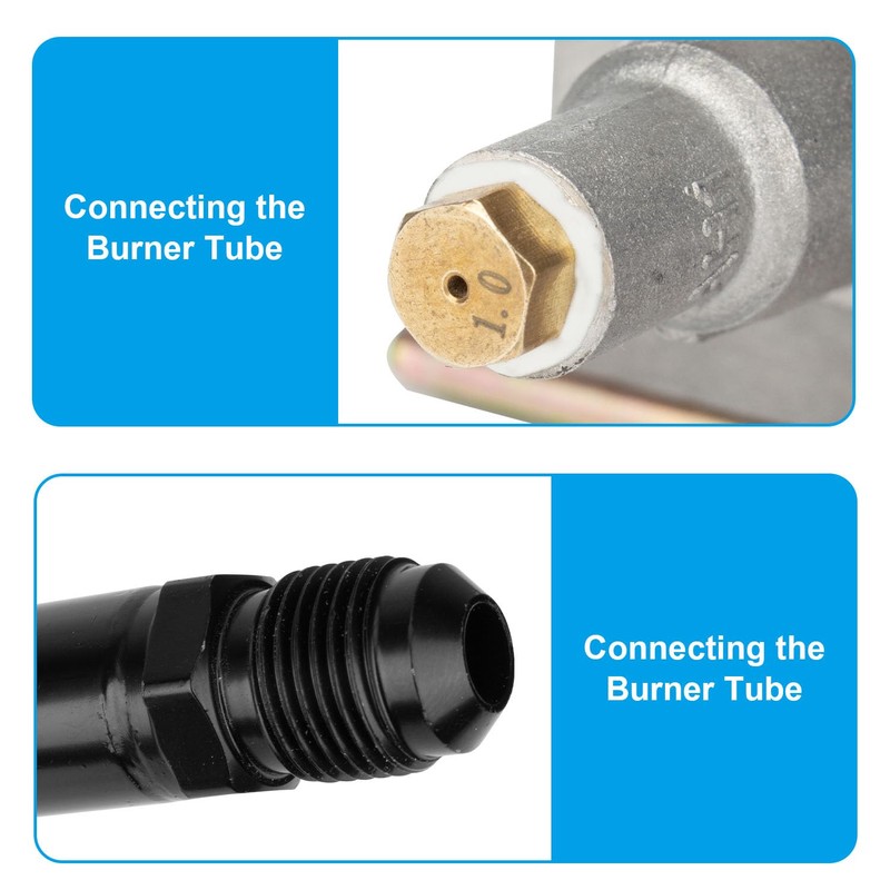 Griddle Burner Valve with Igniter Port and Gas Pipe for