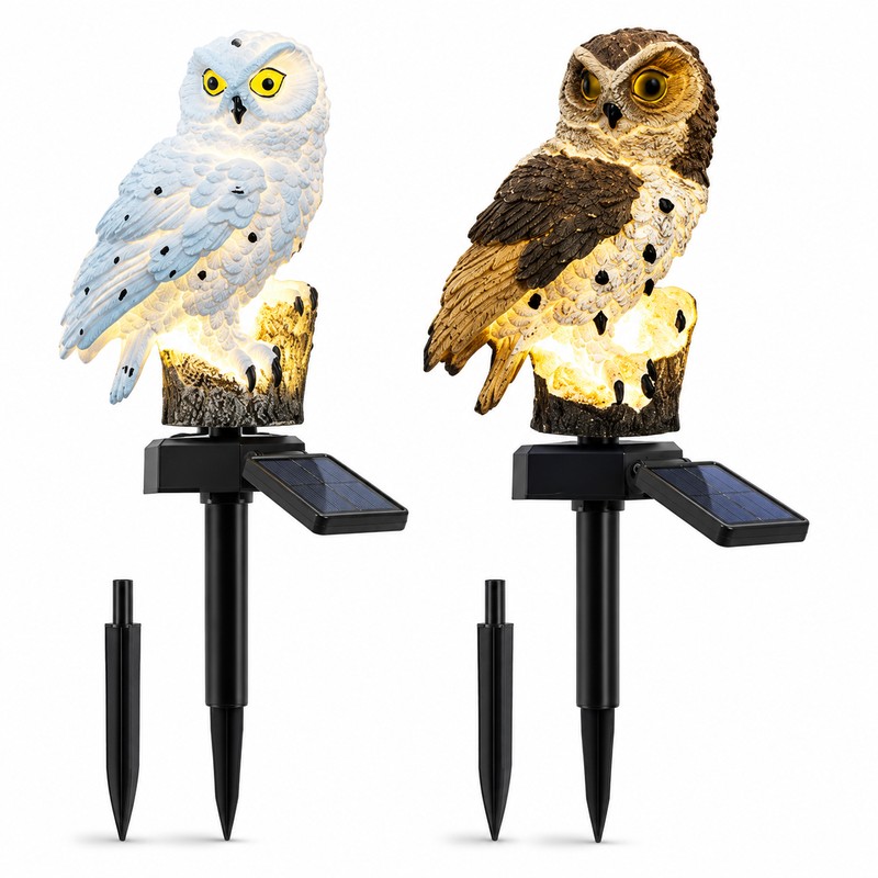 Solar Owl Garden Light for Outdoor Decor – Waterproof LED