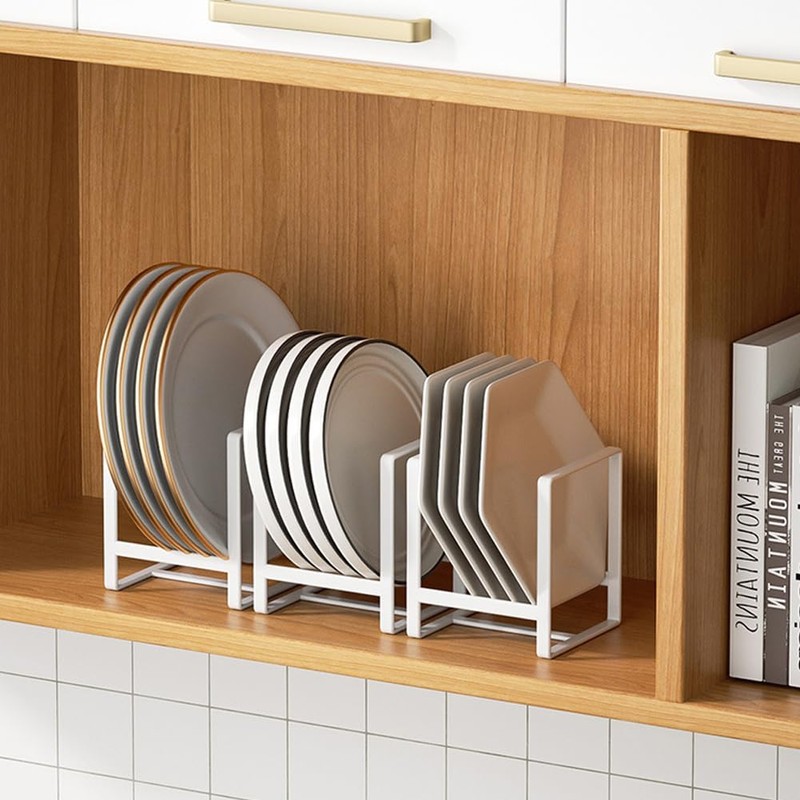 MINGFANITY 2PCS Plate Holders Organizer, Metal Dish Storage Dying Display