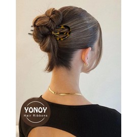 YONOY 6Pcs French Hair Pin for Women, U-Shaped French Pin Flat Hair Clips, Large Styling Pins for Thin Thick Hair, Unique 3 Internal Teeth Sticks