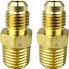 2PCS 1/4" Flare x 1/4" NPT Male Brass Couples Tube