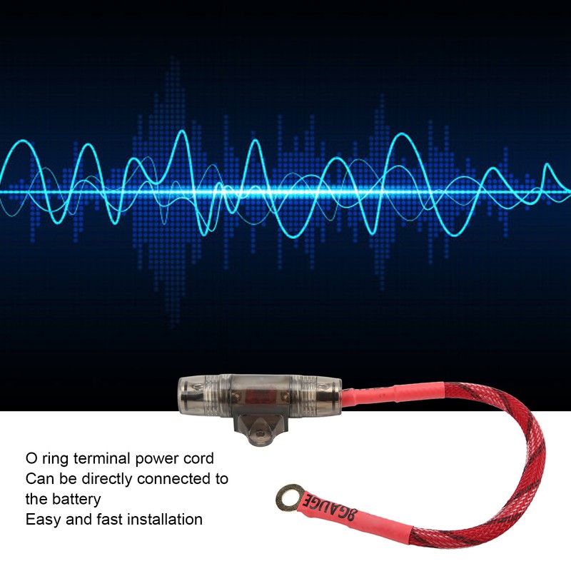 Sound Fuse Cable 8GA O Ring Terminal Copper Core Safe