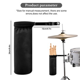Drumstick Holder, Set of 2 Drumstick Holder, Adjustable Drumstick Holder, Drum Accessories, Nylon Drumstick Bag for Drumsticks Drum Kit