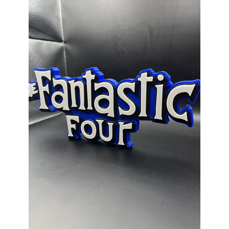 Fantastic Four Logo Sign Display | 3D Wall Desk Shelf