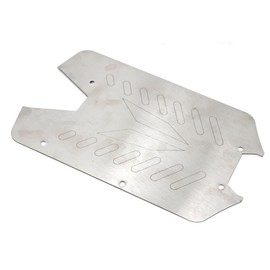 Steel Chassis Armor Front Rear Protector Skid Plate for Arrma 1/10 Vorteks 4x4 3S Blx 4WD Big Rock RC Car Upgrade Parts(Silver