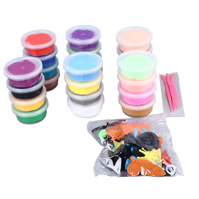 24 Colors Soft Clay Set Innovative Fun DIY Soft Light