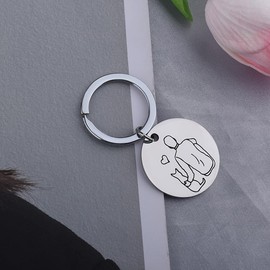 Cat Dad Gifts Keychain for Men Boys Cat Daddy Gifts for Cat Lover Birthday Christmas Gifts for Cat Dad Cat Gift for Cat Grandad Valentines Retirement Gifts for Cat Owners Best Cat Dad Ever Keyring