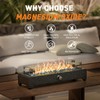 COSIEST 28-Inch Tabletop Fire Pit, Stainless Steel Small Table Fireplace