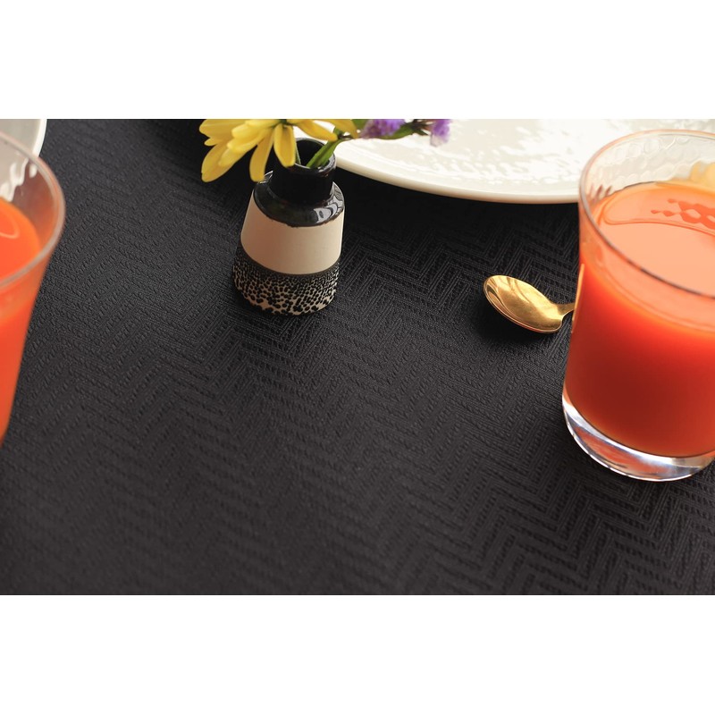 Black Table Runner 120 inch, Outdoor Dining Table Runners, Wrinkle-Free