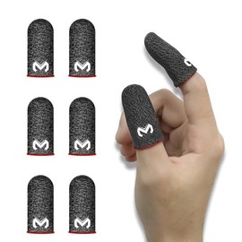 Mobile Finger Sleeve, Pack of 6 Finger Sleeves for Gaming, Anti-sweat Thumb Sleeves for Mobile Gaming, Breathable Pro Gaming Finger Gloves, Touch Screen Finger Sleeves