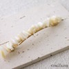VINGTAINE H7876 Stone-Style Natural Barrette, White, Thin Hair Accessory, Simple,