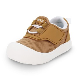 Jan & Jul Hook and Loop Toddler Shoes, Lightweight for Boys and Girls (Soft Brown, Size 4 Toddler)