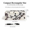 Artisanal Abode Natura Marble Rectangle Jewelry Box with Lid, 7.87