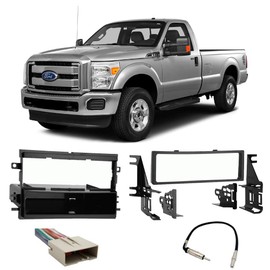 Compatible with Ford F 250 350 450 550 2013 2014 2015 2016 Single DIN Stereo Radio Install Dash Kit New