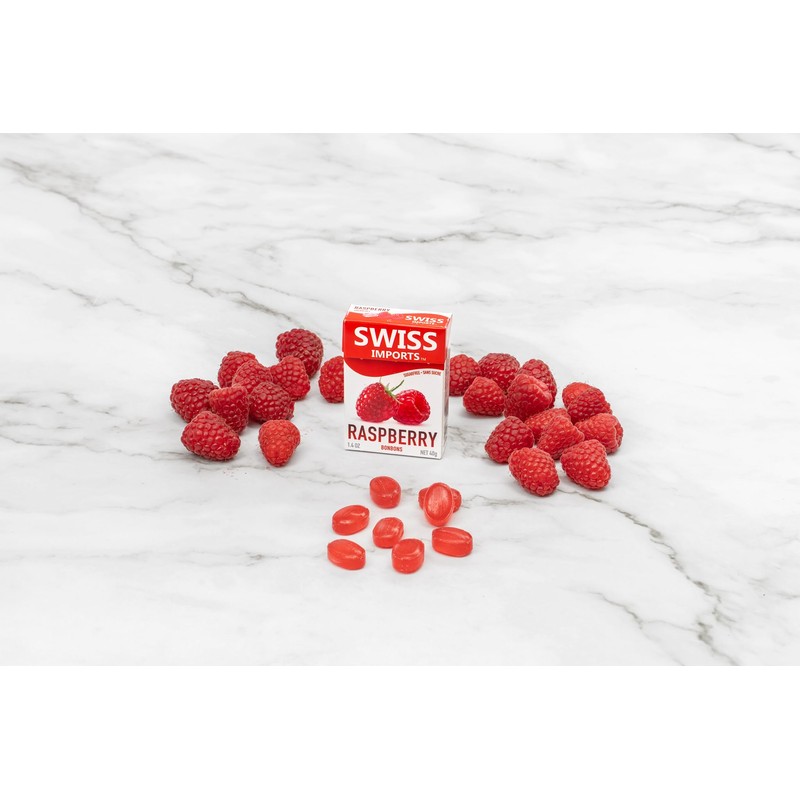 Swiss Imports Sugar Free Bonbons Hard Candy Drops, Raspberry, 1.4