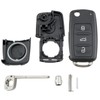 Kesiku 2pcs VW Key Shell Case for VW Polo Sharan