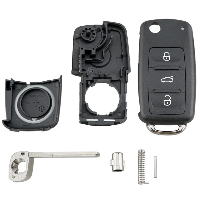Kesiku 2pcs VW Key Shell Case for VW Polo Sharan