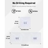 Uniclife 6Pcs Shower Caddy Adhesive Hooks,Strong Shower Hooks, Caddy Adhesive