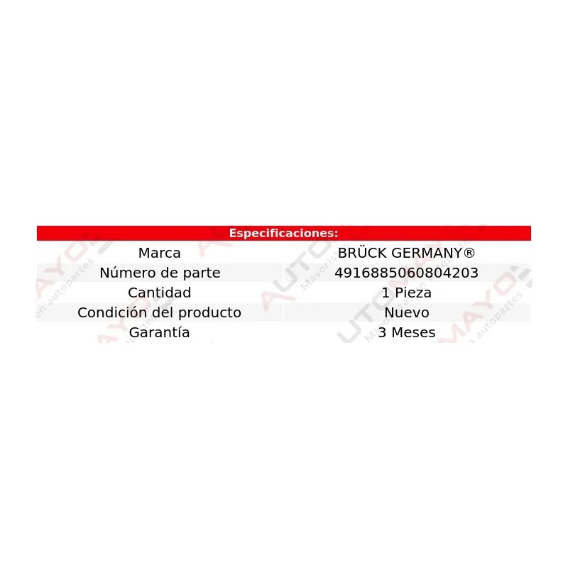 Una Pastilla/switch Encendido Bruck Lupo L4 1.6l 2005-2009