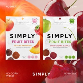 SIMPLY Really Real Gummies | Made with Real Fruit | Variety Pack | 1.8 oz (pack of 8) | No Cane Sugar + Gluten Free + Kosher