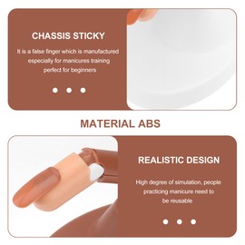 Beaupretty 1 Set Maniküre-Fingermodell mit Basis für Nagelkunst-Training, leichte und wiederverwendbare Übungshand für Anfänger und Salongebrauch für Nagelkunst-Design