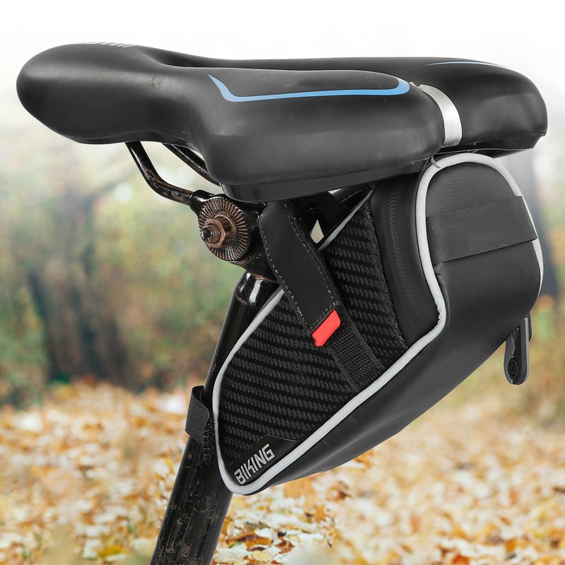 Portable PU Bicycle Saddle Bag Waterproof Large Capacity Tail Seat
